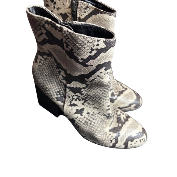 Aaden Snake Print Ankle Boots Womens 7.5M PU Upper Textile Lining*note wear - Picture 12 of 12